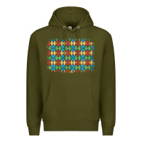 Army Green autism awareness background Premium Hoodie - Artiststas