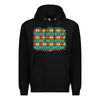 Black autism awareness background Premium Hoodie - Artiststas