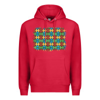Cardinal autism awareness background Premium Hoodie - Artiststas