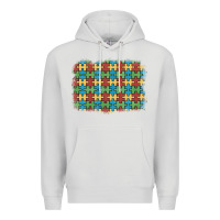 Dove Grey autism awareness background Premium Hoodie - Artiststas