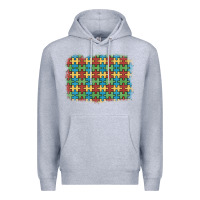 Heather Grey autism awareness background Premium Hoodie - Artiststas