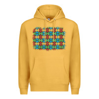 Mustard autism awareness background Premium Hoodie - Artiststas