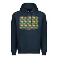 Navy autism awareness background Premium Hoodie - Artiststas