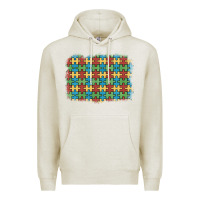Oatmeal Heather autism awareness background Premium Hoodie - Artiststas