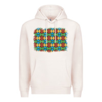 Pale Pink autism awareness background Premium Hoodie - Artiststas