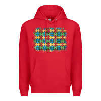 Red autism awareness background Premium Hoodie - Artiststas