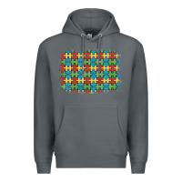 Rock autism awareness background Premium Hoodie - Artiststas