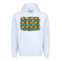 White autism awareness background Premium Hoodie - Artiststas