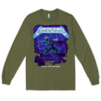 Army Green blast the lightning Long Sleeve Tee - artisFamous