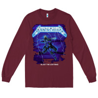 Burgundy blast the lightning Long Sleeve Tee - artisFamous