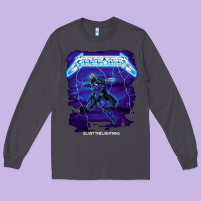 Blast The Lightning Long Sleeve Tee Designed By Artisfamous