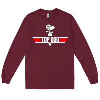 Burgundy top dog Long Sleeve Tee - artisFamous