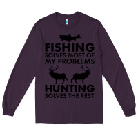 Plum funny fishing and hunting Long Sleeve Tee - artisFamous