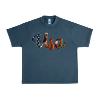Midnight Navy usa calligraphy Urban Heavy Tee - Jasminsmagicworld