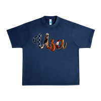 Navy usa calligraphy Urban Heavy Tee - Jasminsmagicworld
