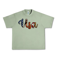 Oil Green usa calligraphy Urban Heavy Tee - Jasminsmagicworld