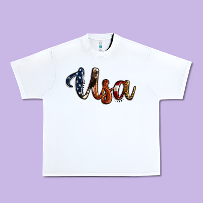 Usa Calligraphy Urban Heavy Tee Designed By Jasminsmagicworld