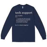 Navy funny tech support definition Long Sleeve Tee - artisFamous