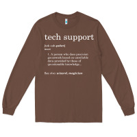Chestnut funny tech support definition Long Sleeve Tee - artisFamous