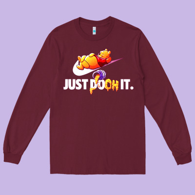 Pooh Just Pooh Long Sleeve Tee Designed By Artisfamous