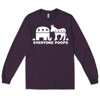 Plum everyone poops Long Sleeve Tee - artisFamous