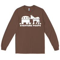 Chestnut everyone poops Long Sleeve Tee - artisFamous