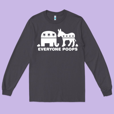 Everyone Poops Long Sleeve Tee Designed By Artisfamous