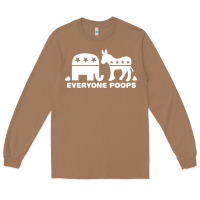 Toasted Coconut everyone poops Long Sleeve Tee - artisFamous