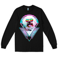 Black bichons frise dog vintage Long Sleeve Tee - artisFamous