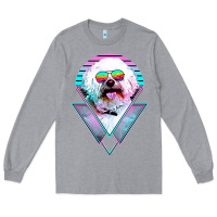 Heather Grey bichons frise dog vintage Long Sleeve Tee - artisFamous