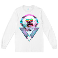 White bichons frise dog vintage Long Sleeve Tee - artisFamous