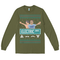 Army Green pardon my take electric avenue ugly christmas sweater Long Sleeve Tee - artisFamous