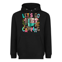 Black let's go camping Heavyweight Hoodie - RanaPortraitStore