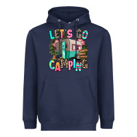 Navy let's go camping Heavyweight Hoodie - RanaPortraitStore