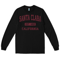 Black santa clara cali ca vintage athletic sports design Long Sleeve Tee - artisFamous