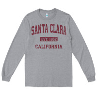 Heather Grey santa clara cali ca vintage athletic sports design Long Sleeve Tee - artisFamous
