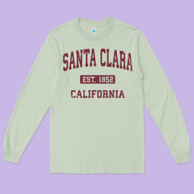 Santa Clara Cali Ca Vintage Athletic Sports Design Long Sleeve Tee Designed By Artisfamous