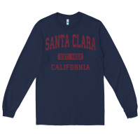 Navy santa clara cali ca vintage athletic sports design Long Sleeve Tee - artisFamous