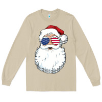 Mushroom santa claus  u.s.a sunglasses christmas in july santa Long Sleeve Tee - artisFamous