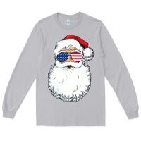 Moon Dust santa claus  u.s.a sunglasses christmas in july santa Long Sleeve Tee - artisFamous