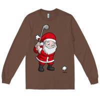 Chestnut santa claus golf christmas golfer golfing gift Long Sleeve Tee - artisFamous