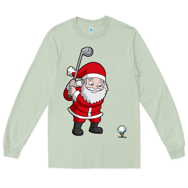 Santa Claus Golf Christmas Golfer Golfing Gift Long Sleeve Tee by artisFamous | Teevron