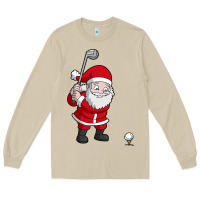 Mushroom santa claus golf christmas golfer golfing gift Long Sleeve Tee - artisFamous