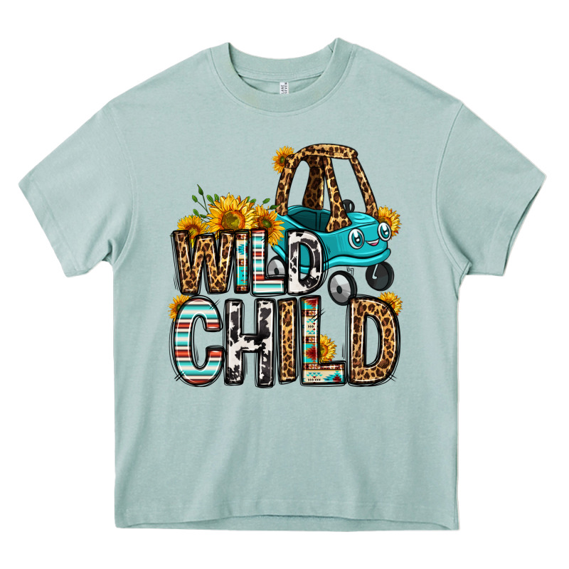 Wild Child Kids Car Heavy Core Tee by OliviaCreatesArt | Teevron