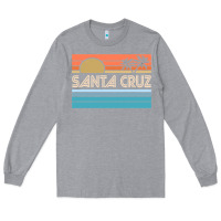 Heather Grey santa c.r.u.z cali sunset 70s 80s surfer summer sun Long Sleeve Tee - artisFamous