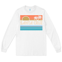 White santa c.r.u.z cali sunset 70s 80s surfer summer sun Long Sleeve Tee - artisFamous
