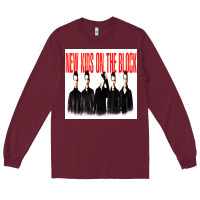 Burgundy NEWS KIDS ON THE BLOCK Long Sleeve Tee - artisFamous