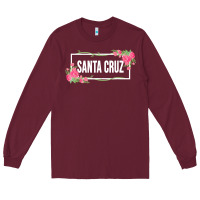 Santa C.r.u.z Cali  Floral Hibiscus Flower Long Sleeve Tee | Teevron