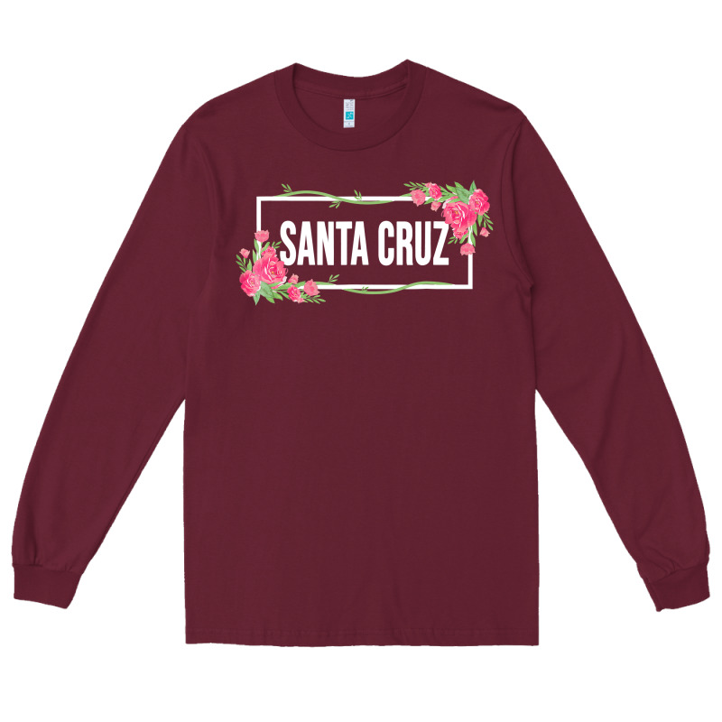 Santa C.r.u.z Cali  Floral Hibiscus Flower Long Sleeve Tee by artisFamous | Teevron
