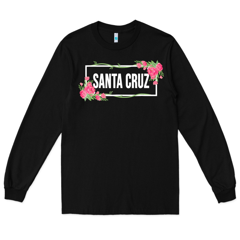 Santa C.r.u.z Cali  Floral Hibiscus Flower Long Sleeve Tee by artisFamous | Teevron